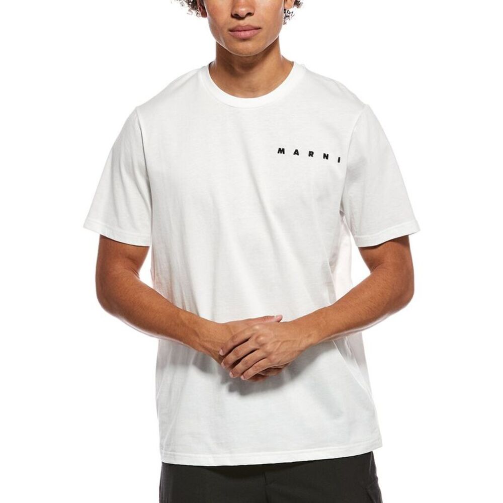 Marni Mens  Logo T-Shirt, White